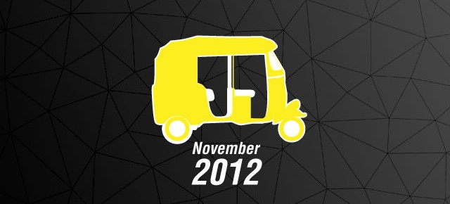 The November revision of the Mumbai Auto-rickshaw Fare card for 2012
